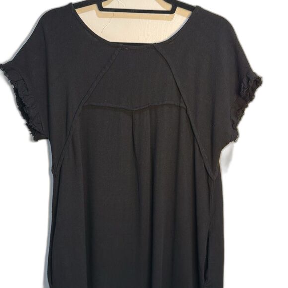 Umgee Linen Blend Boho Beachy High Low Frayed Hem Spring Summer Dress Size Small - Picture 7 of 13